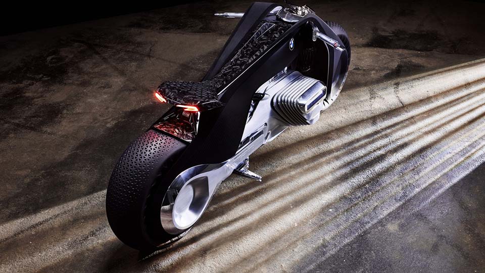 Rear quarter of the BMW Motorrad Vision Next 100 concept