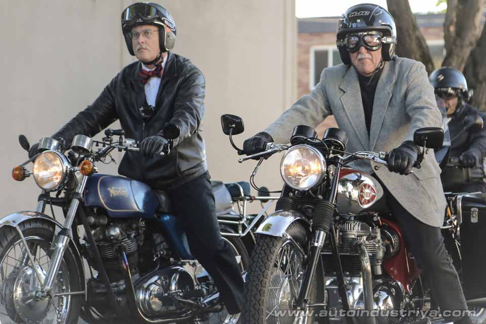 The dapper gentlemen and their motorcycles