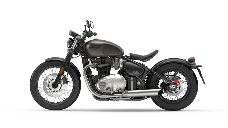 Side profile of the Triumph Bobber
