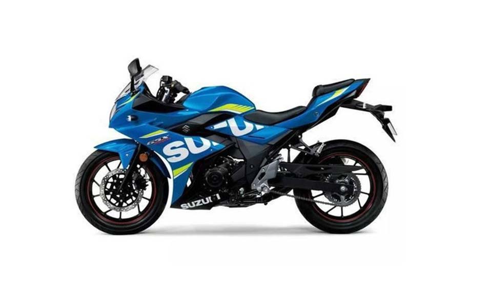 Side profile of the Suzuki GSX250R
