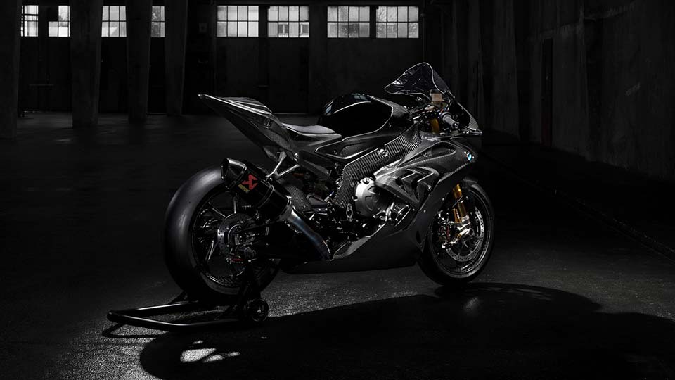 Rear quarter of the all carbon fiber BMW HP4 Race
