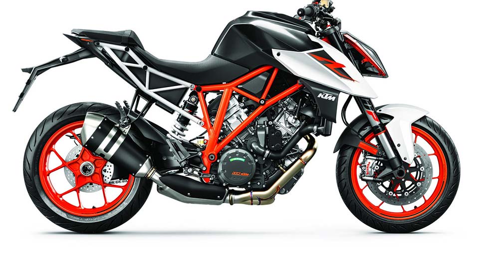 Side profile of the 2017 KTM 1290 Super Duke R