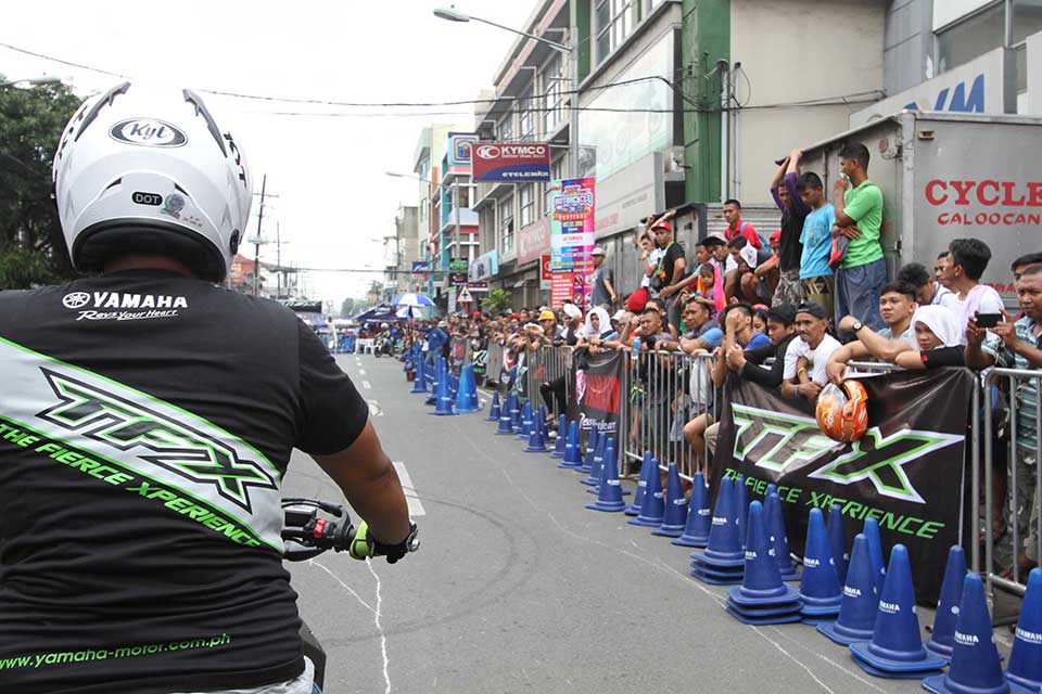 A rider prepares to demonstrate the TFX Experience