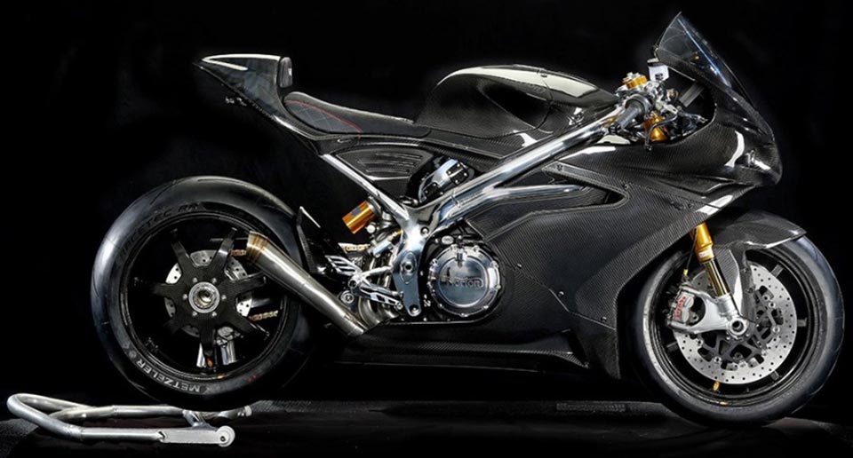 The side profile of the 2017 Norton V4 RR