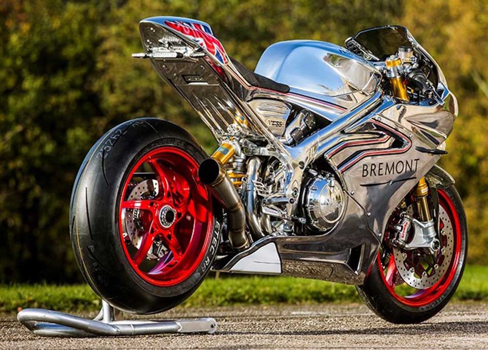 Rear quarter of the 2017 Norton V4 RR
