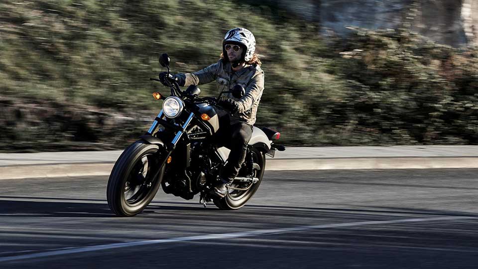 The 2017 Honda Rebel soaking up the road